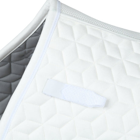Weatherbeeta Suede Elite Air-Tec Jump Shaped Saddle Pad #colour_white