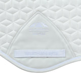 Weatherbeeta Suede Elite Air-Tec Jump Shaped Saddle Pad #colour_white
