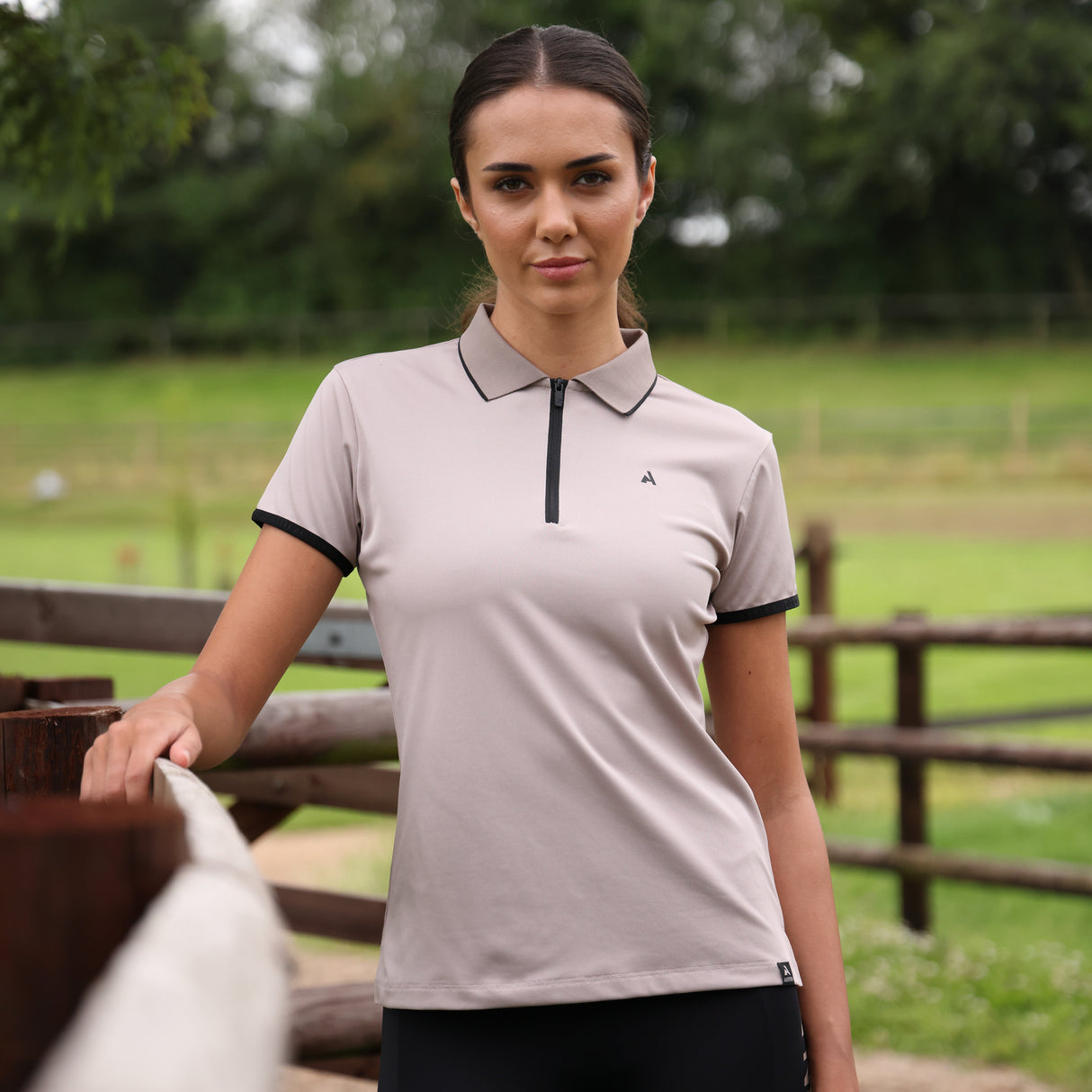 Shires Aubrion Ladies React Tech Polo #colour_sand