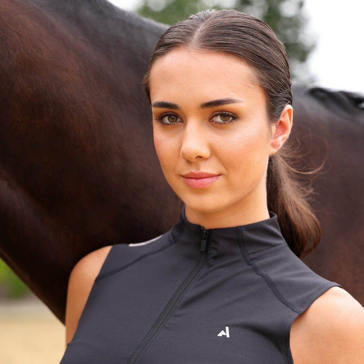 Shires Aubrion Ladies React Sleeveless Base Layer #colour_shadow