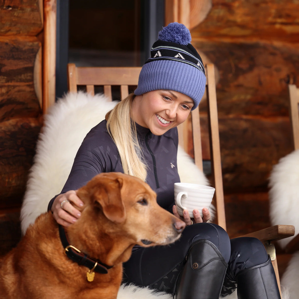 Shires Aubrion React Bobble Hat #colour_sky-shadow