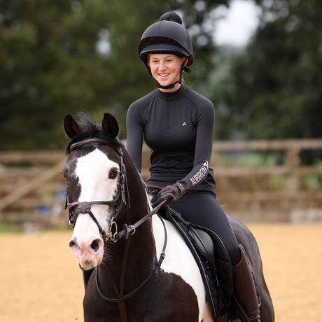 Shires Aubrion Young Rider React Long Sleeve Base Layer #colour_shadow