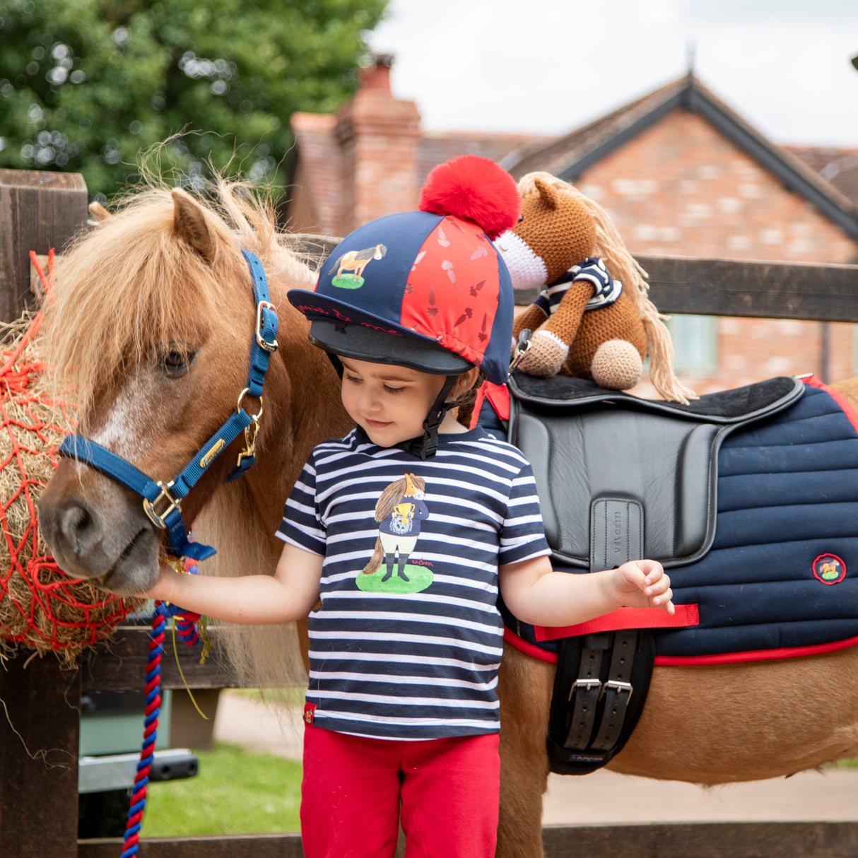 Shires Winne & Me Saddle Pad #colour_navy