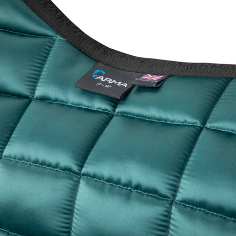 Shires ARMA Eltar Satin Dressage Saddlecloth #colour_green