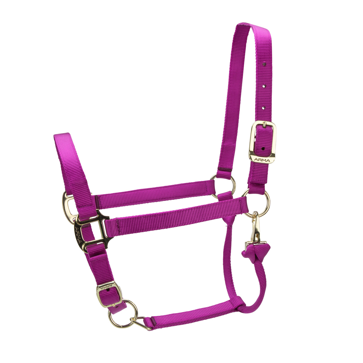 Shires ARMA Premium Adjustable Headcollar #colour_raspberry