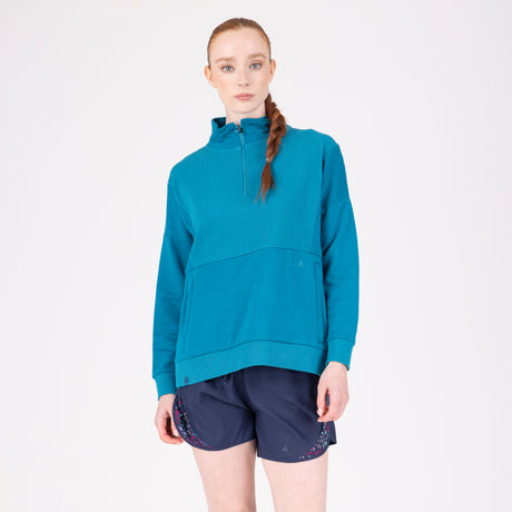 Shires Aubrion React Quarter Zip Sweater #colour_kingfisher