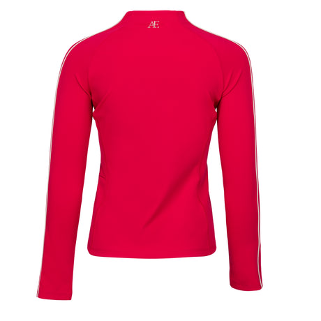 Shires Aubrion Equestrian Long Sleeve Base Layer -Young Rider #colour_dewberry