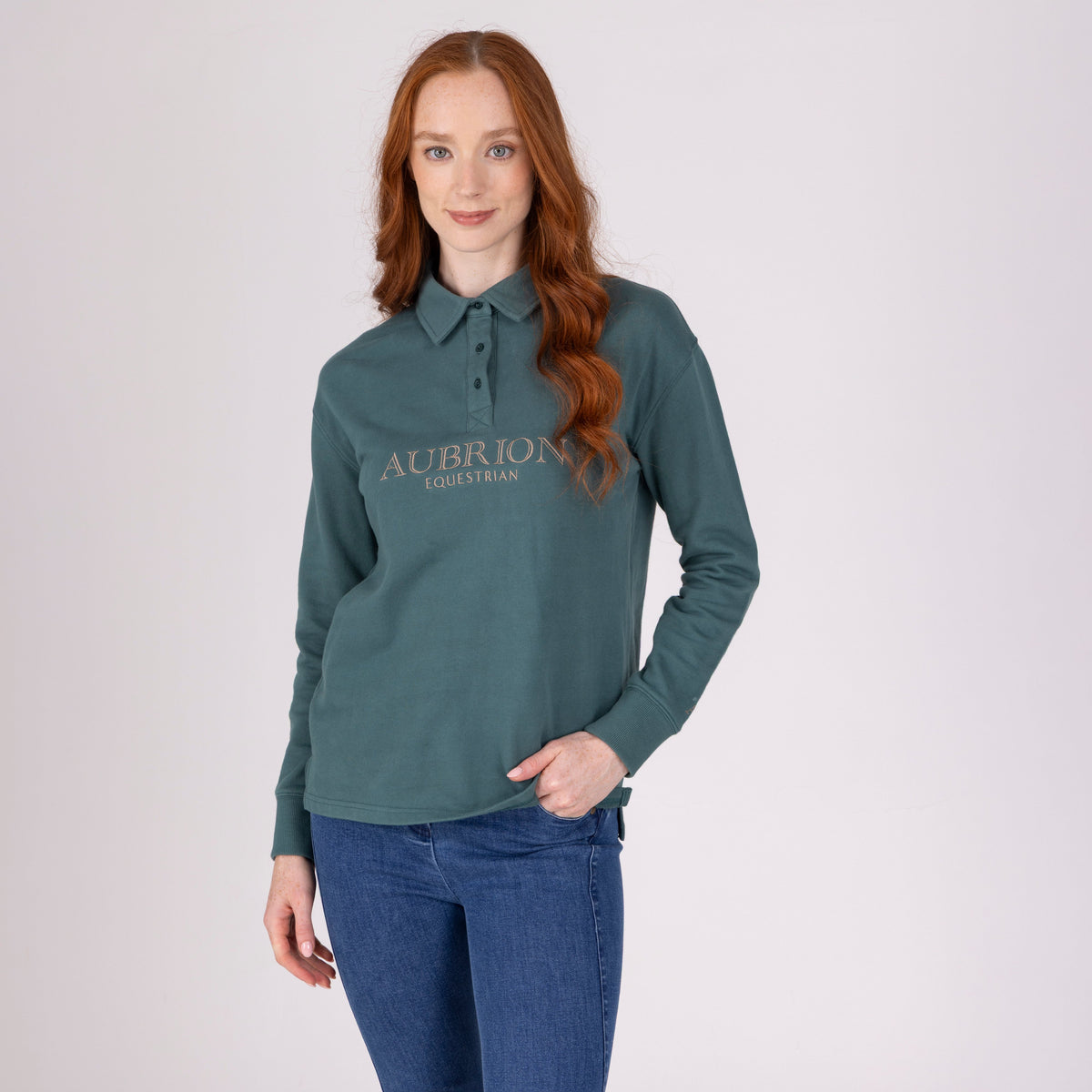 Shires Aubrion Equestrian Button Sweatshirt
