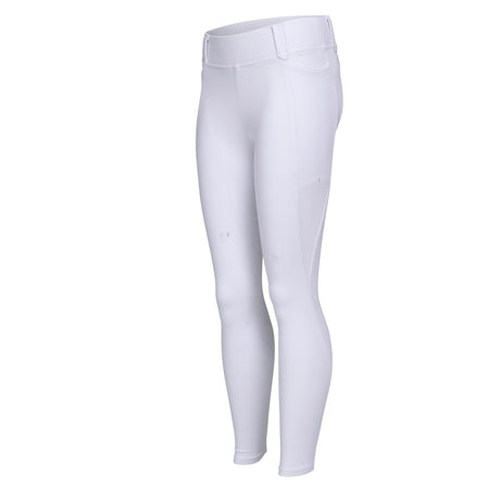 Shires Aubrion Optima MX Riding Tights - Young Rider #colour_white