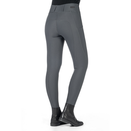 HKM Children's Silicone Full Seat Riding Leggings -Jil High Waist- #colour_grey