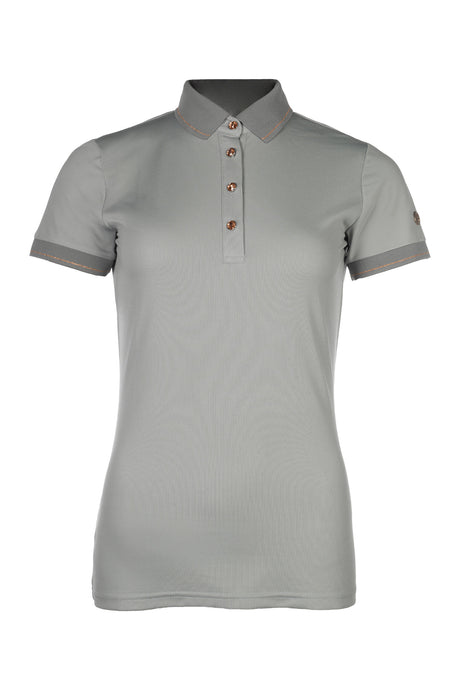 HKM Rosegold Glamour Style Polo Shirt #colour_grey-rose-gold