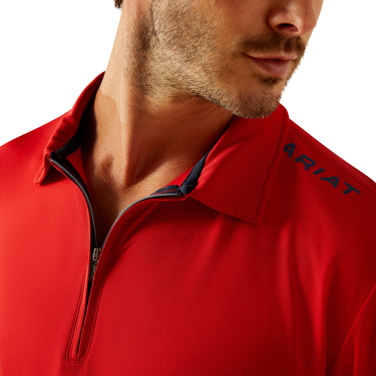 Ariat Men's Bandera 1/4 Zip Polo #colour_weg-red