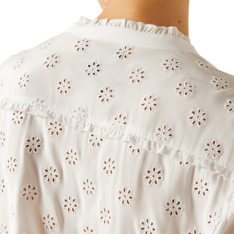 Ariat Women's Clarion Long Sleeve Blouse #colour_white-eyelet