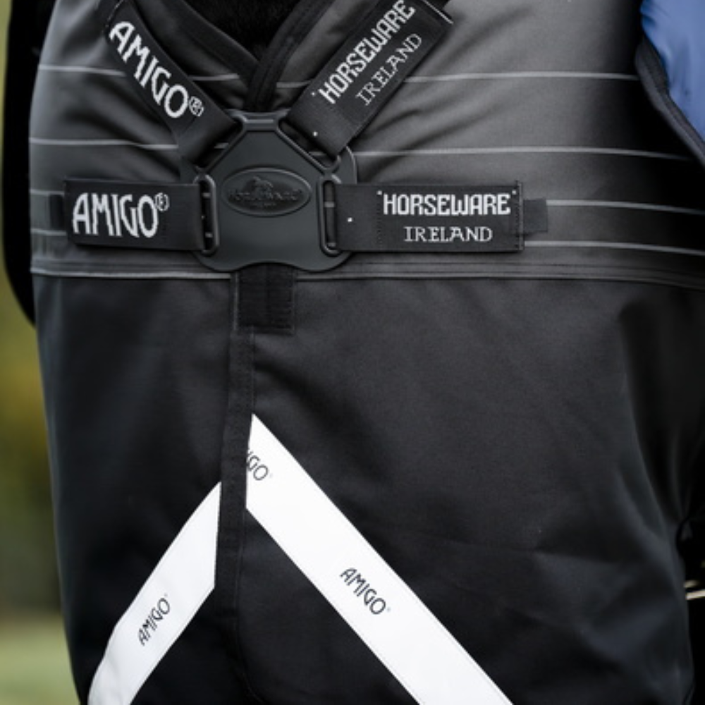 Horseware Ireland Amigo 1200D FieldSafe Reflectech Plus 100g Turnout Rug #colour_black-reflective-black