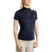 Montar MoBriella Short Sleeved Training Shirt with Gun Metal Crystals #colour_navy