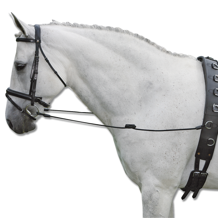 Waldhausen Side Reins Fully Elastic #colour_black