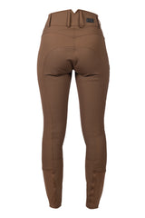 HKM Children's Silicone Full Seat Riding Breeches -Lia High Waist- #colour_brown