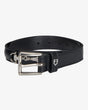 Equestro Leather Belt With Snaffle Bits And Rhinestones #colour_black-silver