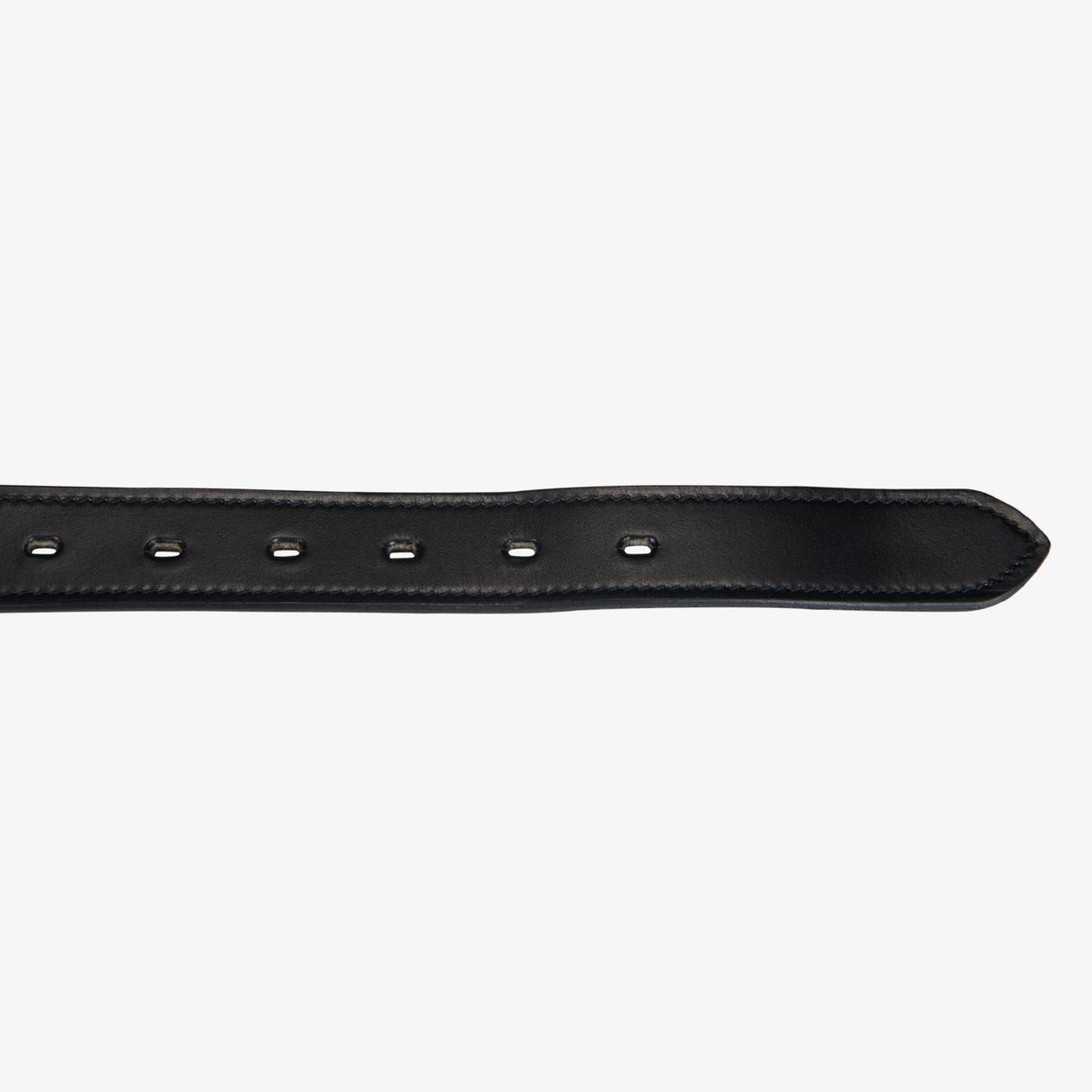 Equestro Leather Belt With Silver Clincher #colour_black-silver