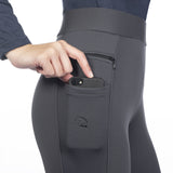 HKM Ladies Silicone Full Seat Riding Leggings -Isabella- #colour_grey