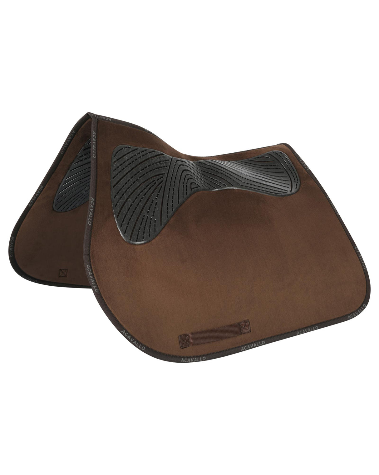 Acavallo Twin Sided Classic Gel Dressage Pad With Rope #colour_brown