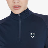 Equestro Women's Slim Fit Long Sleeve Base Layer #colour_blue