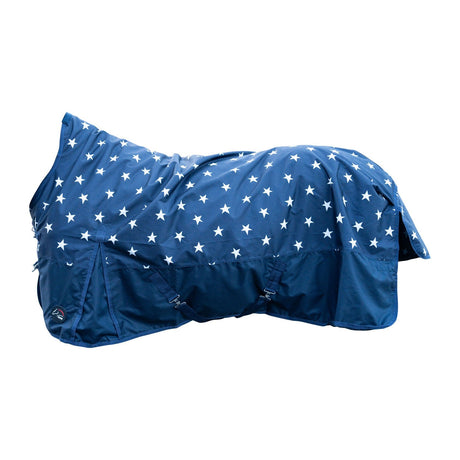 HKM 600D Light Lining Highneck Rug -Norwich- #colour_navy-blue-with-stars-designs