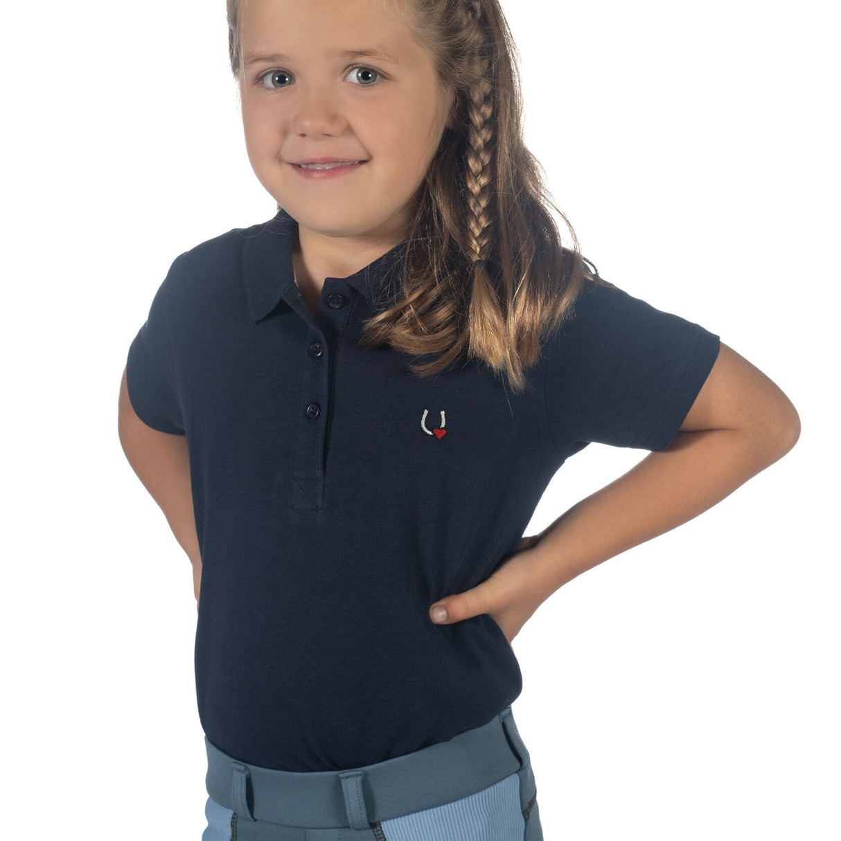 HKM Children's Polo Shirt -Claire- #colour_deep-blue