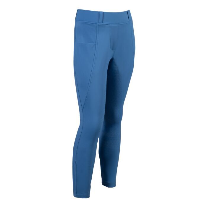 HKM Children's Silicone Full Seat Riding Leggings -Mia- #colour_blue