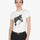 Equestro Women's Slim Fit Cotton T-Shirt Ready To Jump Print With Rhinestones #colour_white