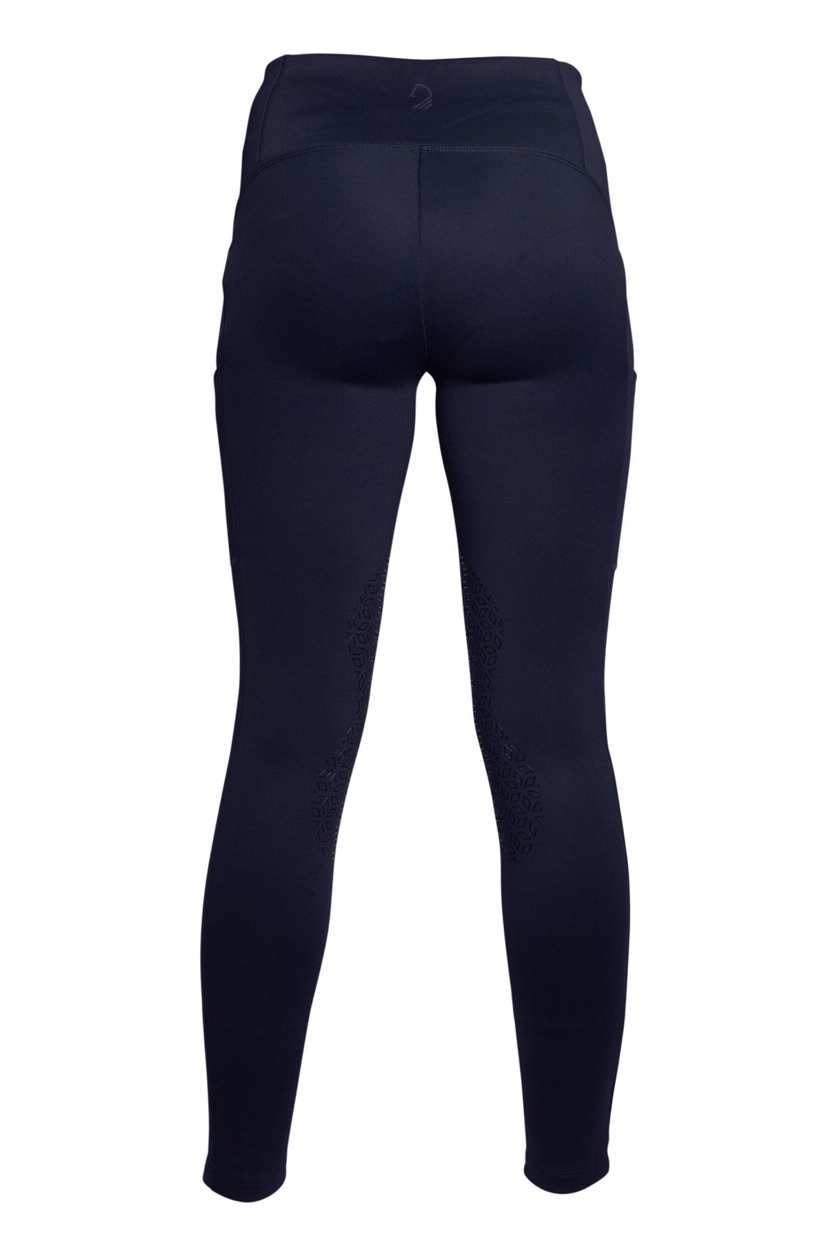 HKM Ladies Silicone Knee Patch Riding Leggings -Arezzo- #colour_deep-blue
