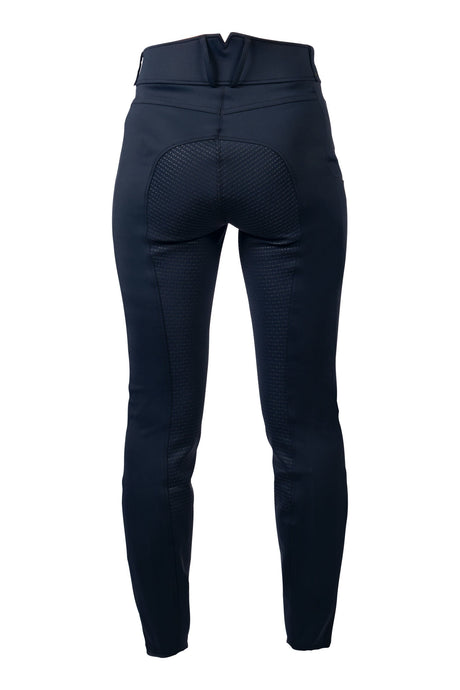 HKM Ladies Silicone Full Seat Riding Breeches -Pearl City- #colour_deep-blue