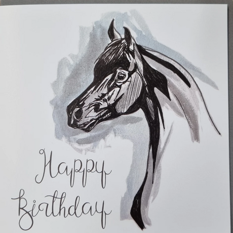 Gubblecote Watercolour Greetings Card #style_arab-horse