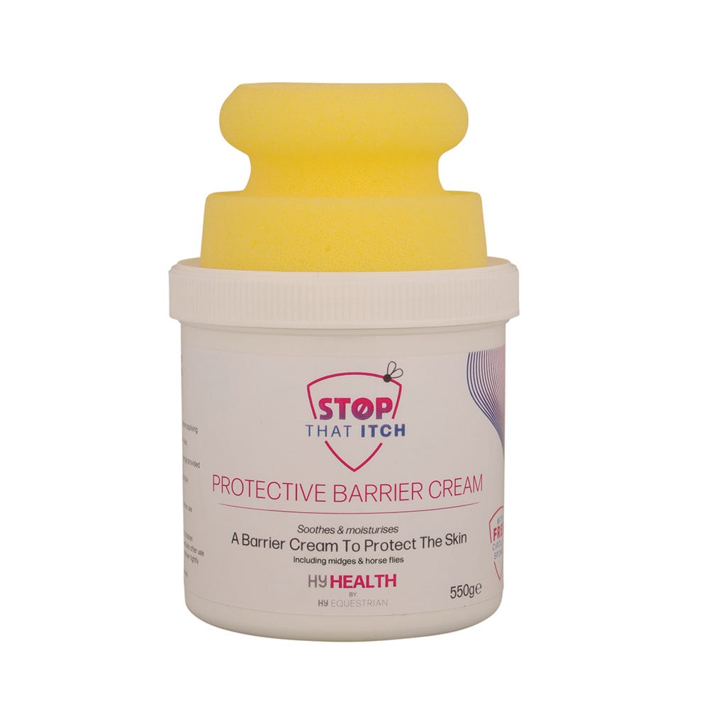 HyHEALTH STOP THAT ITCH! Protective Barrier Cream with Circular Sponge by Hy Equestrian