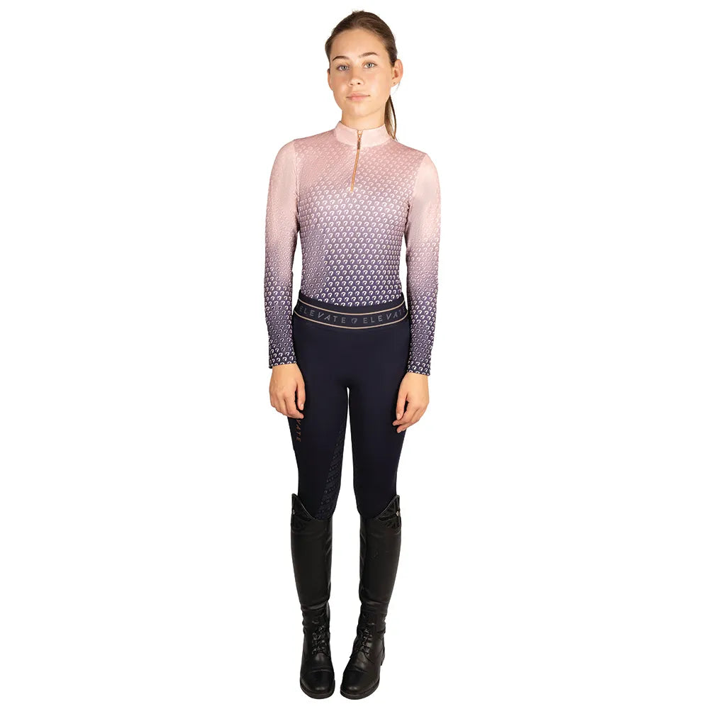 Hy Equestrian Elevate Ombré Base Layer Navy/Rose Extra