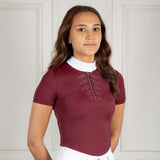 Coldstream Harthill Diamante Show Shirt #colour_windsor-wine