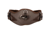 ProReaction Contoured TPU Vented Dressage Girth by Hy Equestrian #colour_brown