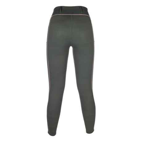 HKM Ladies Silicone Full Seat Riding Tights -Juna- #colour_grey-green