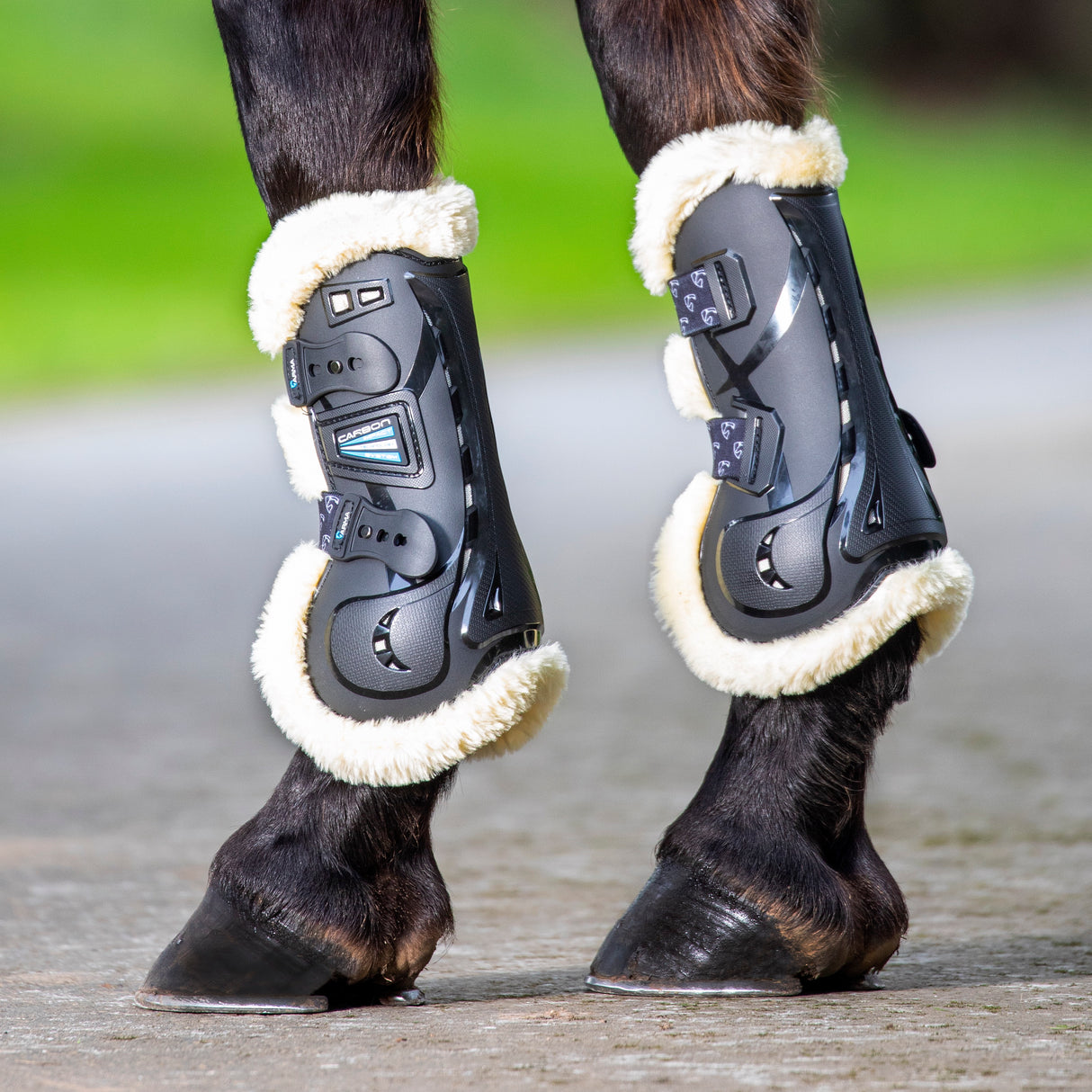 Shires ARMA Carbon SupaFleece Tendon Boots #colour_black