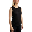 Montar MoStella Mesh Sleeveless Top with Contrast Stated Logo Print #colour_black