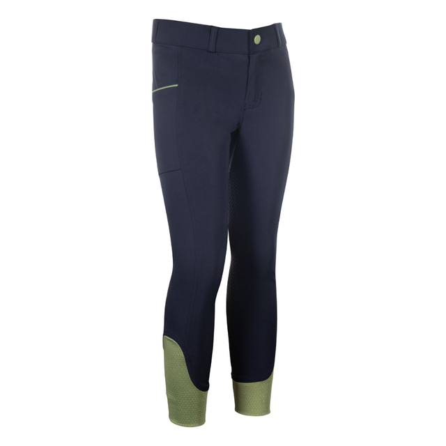 HKM Children's Silicone Full Seat Riding Breeches -Claire- #colour_deep-blue