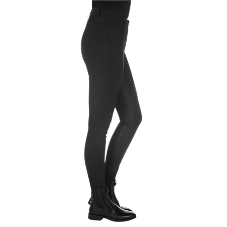 HKM Ladies Silicone Full Seat Riding Breeches -Amalfi- #colour_black