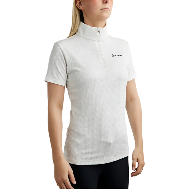 Montar MoCilia Refined Short Sleeved Jacquard Training Shirt #colour_white