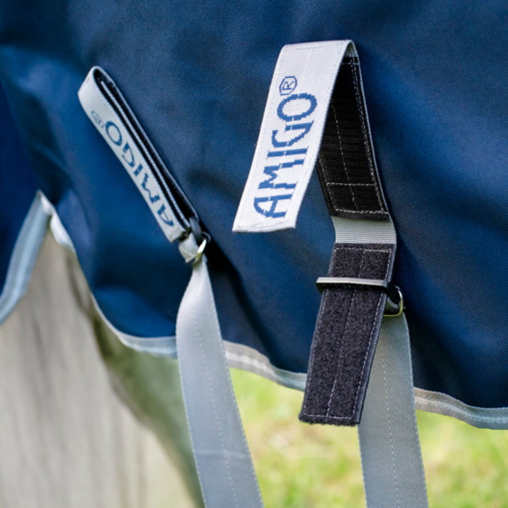 Horseware Ireland Amigo 1200D FieldSafe Plus 250g Turnout Rug Turnout Rug #colour_navy-titanium-grey-silver