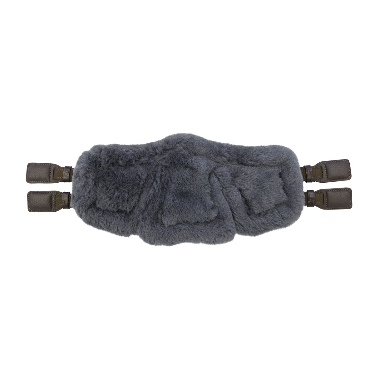 Stubben Equi-Soft® Saddle Girth with Cover - Ebony #colour_lambskin-anthracite-black