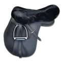 Waldhausen Real Lambskin-Saddle Seat Cover #colour_black