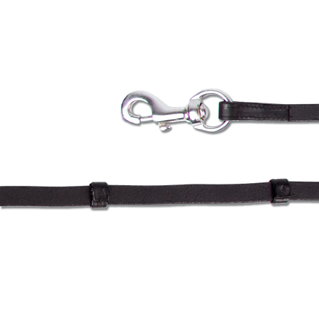 Waldhausen Icelandic Reins With Snap Hooks #colour_black-silver