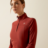 Ariat Women's Lowell 3.0 1/4 Zip Baselayer #colour_madder-brown