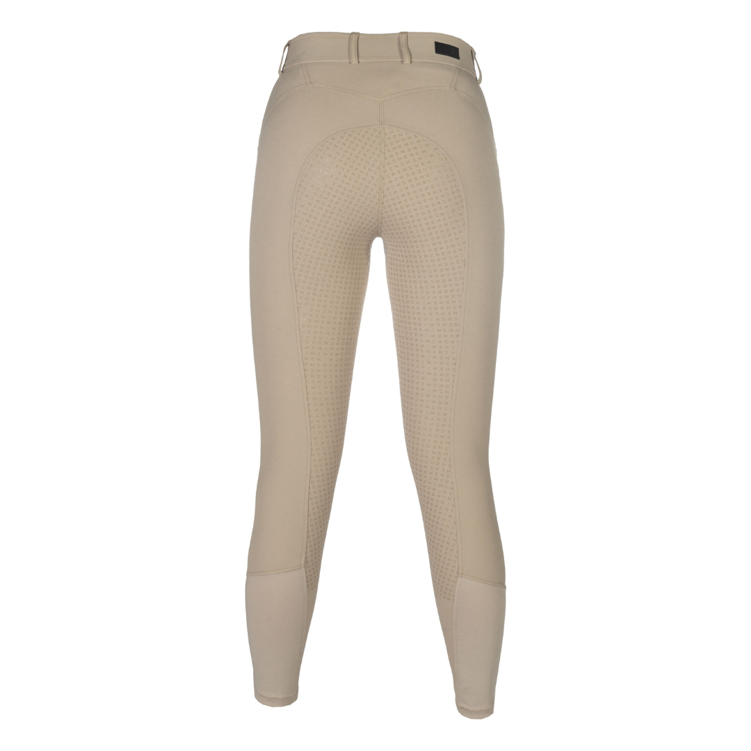 HKM Women's Silicone Full Seat Riding Breeches -Ari Mid Rise- #colour_beige