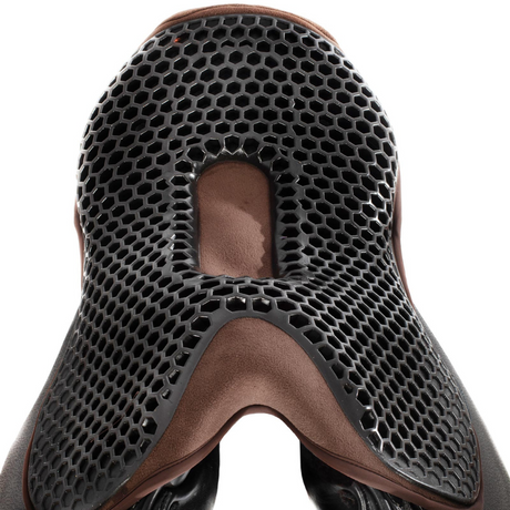 Acavallo Ortho-Pubis Seat Saver Jumping Hexagonal Gel-Out Dri-Lex 20mm #colour_brown